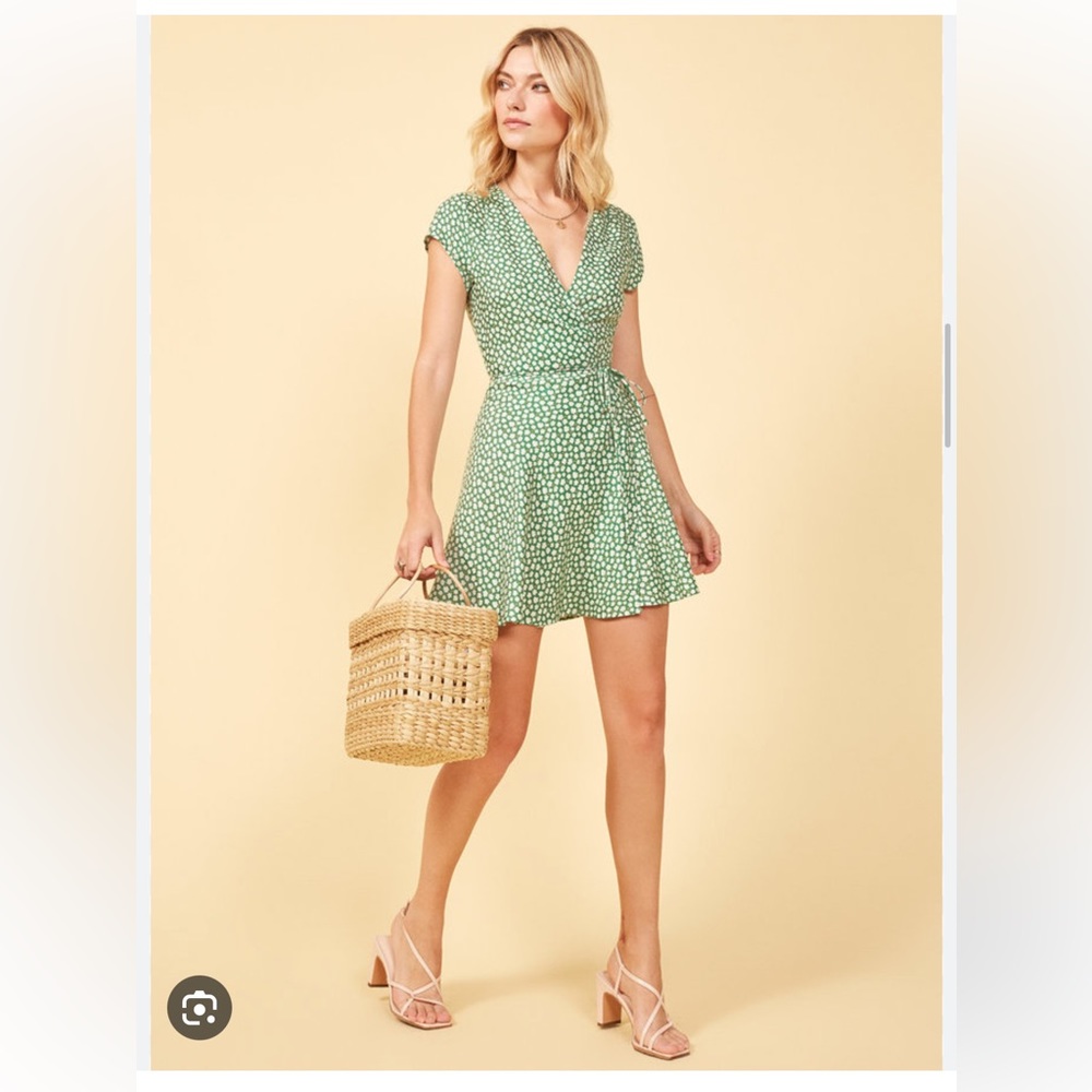 Dry cleaned Reformation Ports Wrap Dress - freshly dry cleaned!